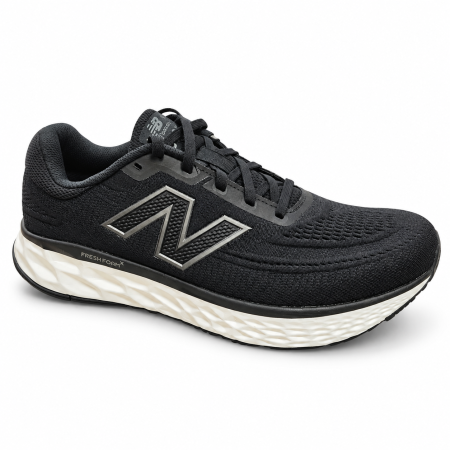 حذاء رجالي New Balance MEVOZLK4 أسود وأبيض – عرض واسع 2E